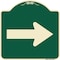 Signmission Designer Series Sign Arrow Green, Green & Tan Heavy-Gauge Aluminum Sign, 18" x 18", G-1818-24337 A-DES-G-1818-24337 - alternate 1